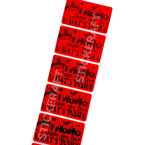 Christmas Thank you stickers | I hope you love what's inside sticker label 2" - Picture 6 of 6